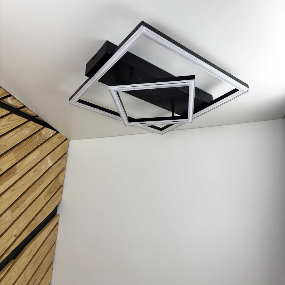 Светильник LED smart KENZO-S с пультом 100Вт 3000-5000K 6100Lm Квадратный Черный 220685